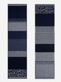Federico (grey/blue) - Warm and soft Italian scarf from wool blend 3