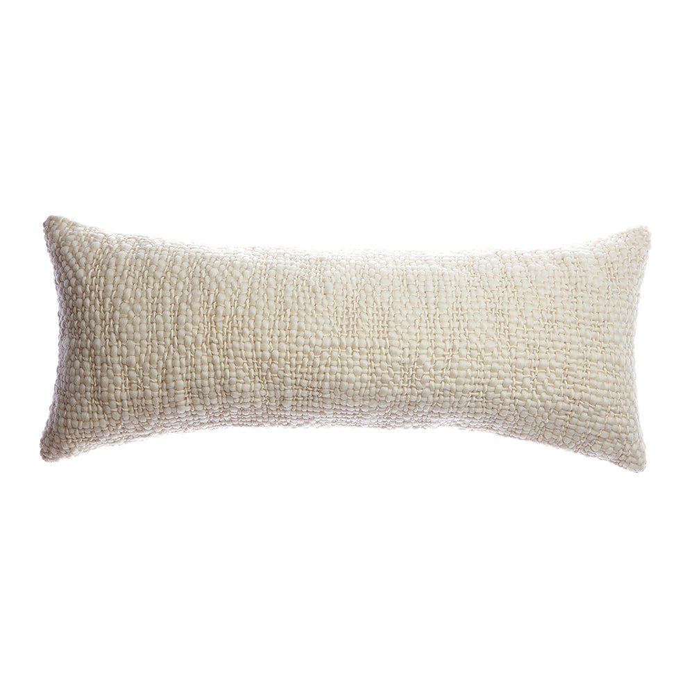 Homelosophy Flame Natural Wool Pillow | Handwoven 100% Patagonian Wool, Ethically Made in Argentina