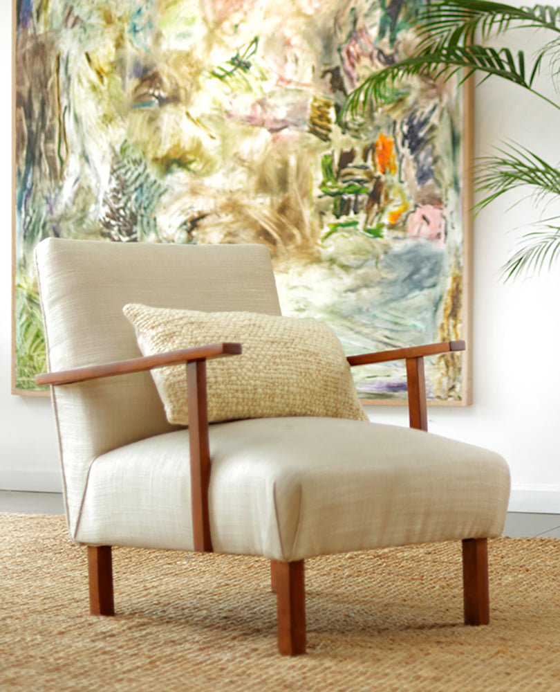 Homelosophy Flame Natural Wool Pillow | Handwoven 100% Patagonian Wool, Ethically Made in Argentina