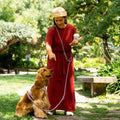 'Bordeaux' - Hands Free Braided Leash 3