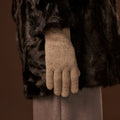 Florentina (sand) - Handmade Italian knitted wool gloves with luxurious cashmere lining 8