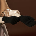 Florentina (black) - Handmade Italian knitted wool gloves with luxurious cashmere lining 10