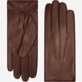Francesca (brown) - Italian lambskin leather gloves with brown rabbit fur lining 3