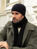 Milano (black) - Italian 100% cashmere ribbed beanie (unisex) 9