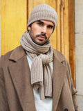 Milano (brown) - Italian 100% cashmere ribbed beanie (unisex) 10
