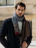 Federico (red/blue) - Warm and soft Italian scarf from wool blend 9