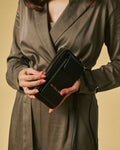 Giada (black) - Italian women's crossbody phone wallet with shoulder strap 7