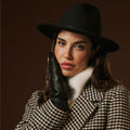 Gianetta (black) - Italian lambskin mittens with luxurious lambswool lining 9
