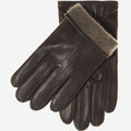 Giovanni (dark brown) - Classic Italian lambskin leather gloves with cashmere lining 1
