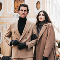 Giovanni (black) - Classic Italian lambskin leather gloves with cashmere lining 9