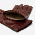 Giovanni (brown) - Classic Italian lambskin leather gloves with cashmere lining 5