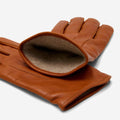 Giovanni (cognac) - Classic Italian lambskin leather gloves with cashmere lining 5