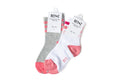 Heather Grey & Pink Stripe Socks 4