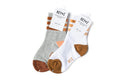 Heather Grey & Brown Stripe Socks 2