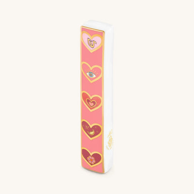 Love Lives Here Ceramic Heart Mezuzah