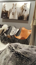 Sheepskin Long Hair Pouf 7