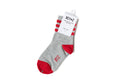 Heather Grey & Red Stripe Socks 5