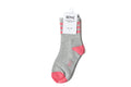 Heather Grey & Pink Stripe Socks 6