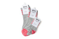 Heather Grey & Pink Stripe Socks 1