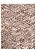 HERRINGBONE LONG – Large Patchwork Cowhide Rug 2