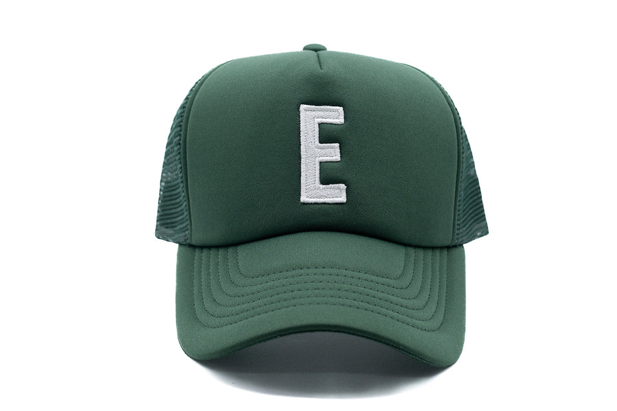 Dark Green Letter Trucker Hat