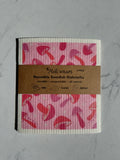 Pink Mushroom Swedish Dish Cloth Set of 3 1