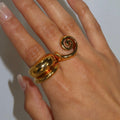 Seaglass Ring Duo in Gold 2
