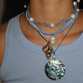 Corsica Necklace in Baby Blue 2