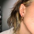 Celestial Oblong 3D Huggie Hoop Earrings 7
