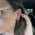 Paperclip Chain Huggie Hoop Chains 3