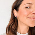 Emerald Heart Stud Earrings 3
