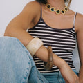 Flat White Bangle Bracelet 2