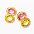 Violet Earrings in Citrus 1