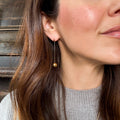 Ball Hammered Bar Stud Earrings 5