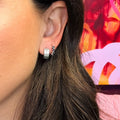 Paisley Super Chunky Huggie Hoop Earrings 4
