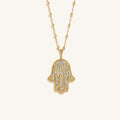 Inspired Action Gold Evil Eye & Hamsa Hand Necklace 1