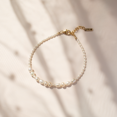 ILY Morse Code Pearl Bracelet, by Nolia Jewelry