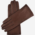 Isabella (brown) - Italian lambskin leather gloves with cashmere lining & touchscreen feature 1
