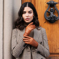 Isabella (cognac) - Italian lambskin leather gloves with cashmere lining 2