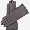 Isabella (dark grey) - Italian lambskin leather gloves with cashmere lining 1