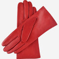 Isabella (red) - Italian lambskin leather gloves with cashmere lining 3