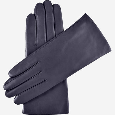 Isabella (navy) - Italian lambskin leather gloves with cashmere lining, by Leather Gloves Online
