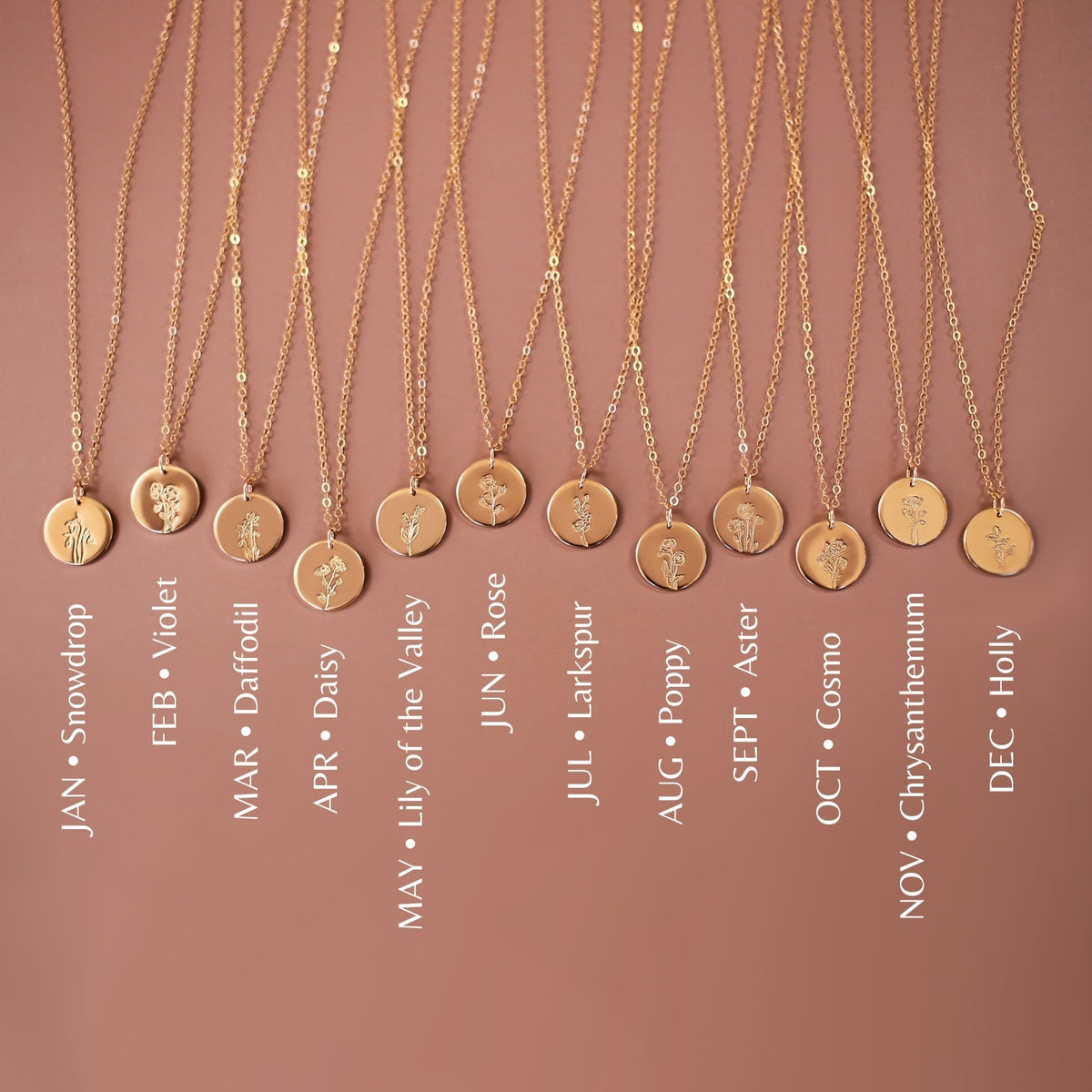 April Birth Flower Necklace • Daisy