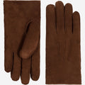 Jack (brown) – Suede leather gloves with luxurious sheep fur lining 1