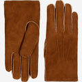 Jack (camel) – Suede leather gloves with luxurious sheep fur lining 1