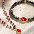 Guardian Flow Evil Eye Hematite & Guava Agate Bracelet 2