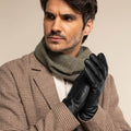 Julian (black) - Classic sheepskin leather gloves with warm fleece lining and touchscreen feature 2
