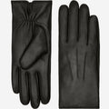 Julietta (black) - Lambskin leather gloves with plush rabbit fur lining and touchscreen feature 1