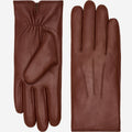 Julietta (brown) - Lambskin leather gloves with plush rabbit fur lining and touchscreen feature 1