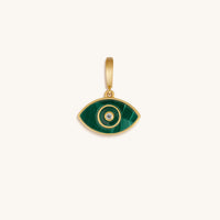 Zen Mindstate Malachite Evil Eye Engravable Charm